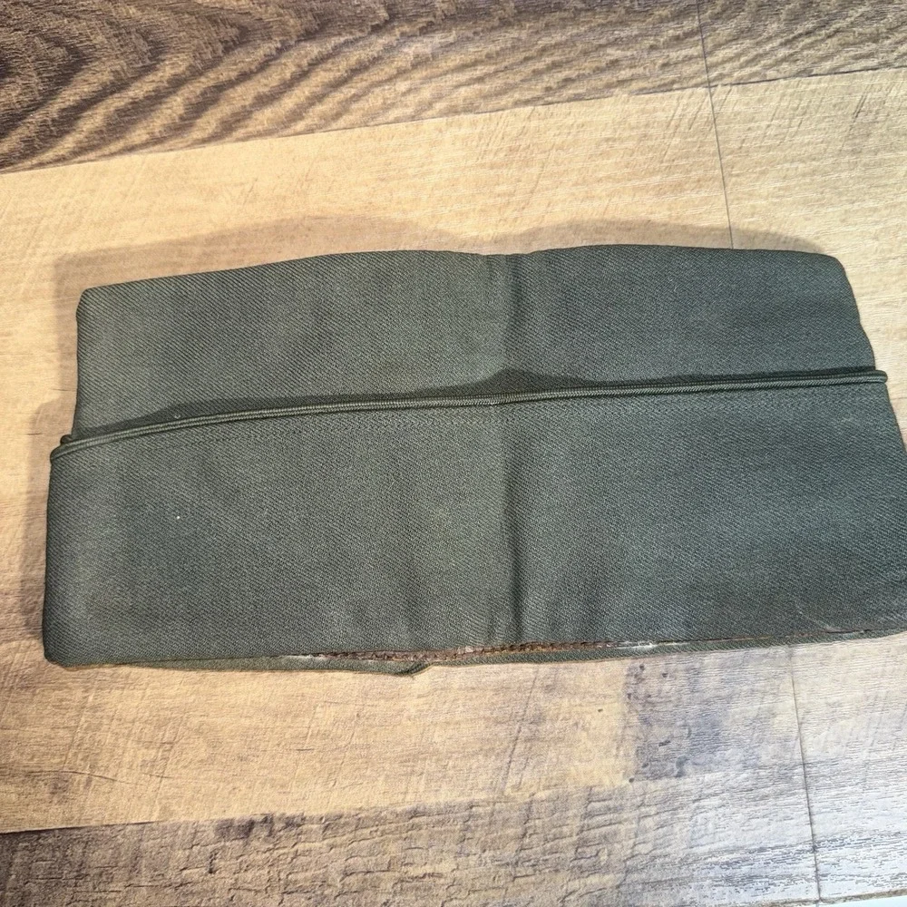 WWII US Army Green Garrison Cap W/3‎ Qualification Pins W/bars Unmarked Metal